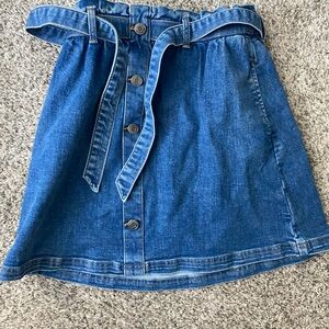 Girls button down jean skirt